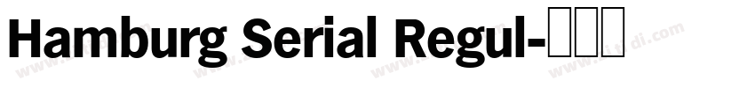 Hamburg Serial Regul字体转换